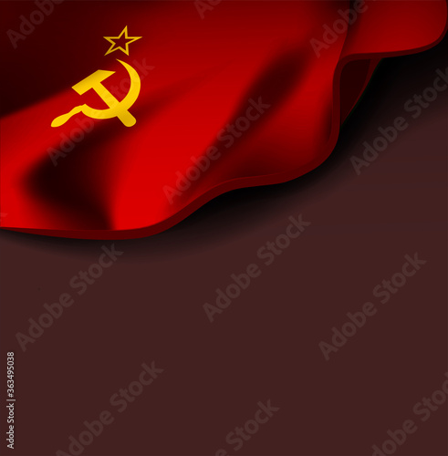 Flag of the USSR. Vector soviet union flag on white