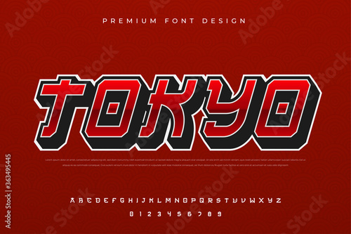abstract urban alphabet font with modern and japanese culture style use for logo and brand 