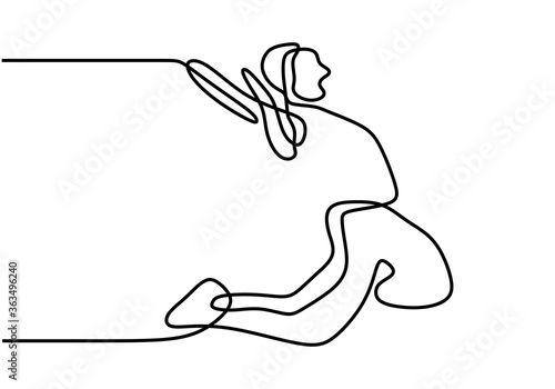 Continuous line drawing of ...