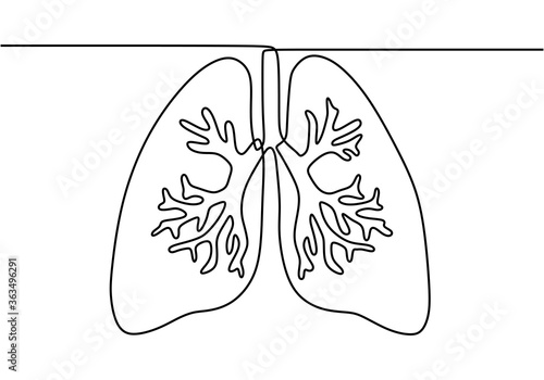 Lungs lines illustration, O...