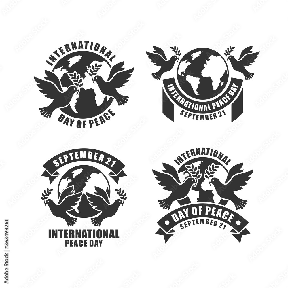 Fototapeta premium International Peace Day Vector Logo Design