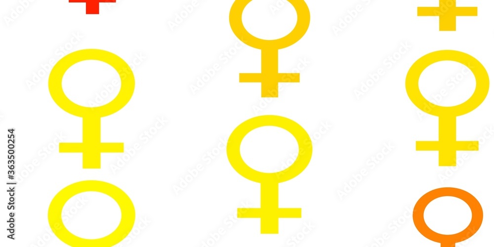 Light Orange vector background with woman symbols. Light Orange vector background with woman symbols.