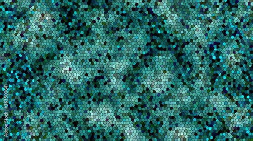 Abstract background of blue mosaic