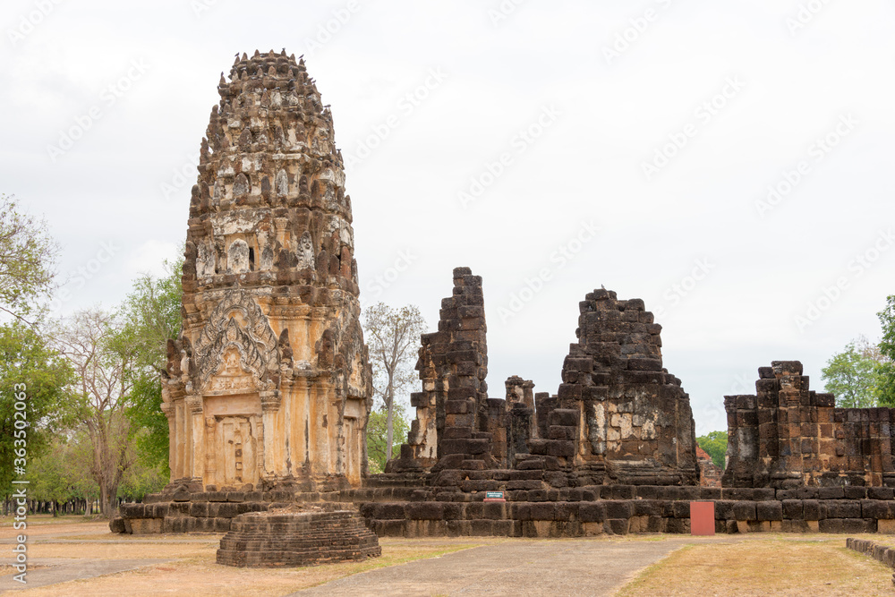 Wat Phra Phai Luang in Sukhothai Historical Park, Sukhothai, Thailand. It is part of the World Heritage Site-Historic Town of Sukhothai and Associated Historic Towns.