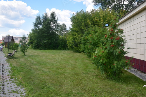 City Park in the center of Golyshmanovo Tyumen region