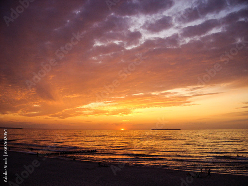 Sunset by the sea