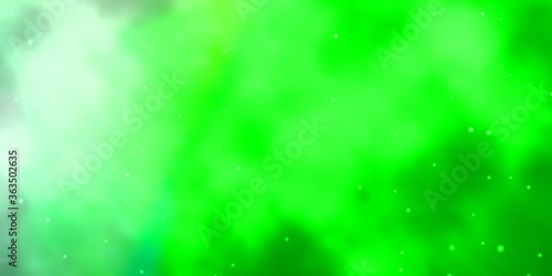 Light Green vector texture with beautiful stars. Blur decorative design in simple style with stars. Best design for your ad, poster, banner.
