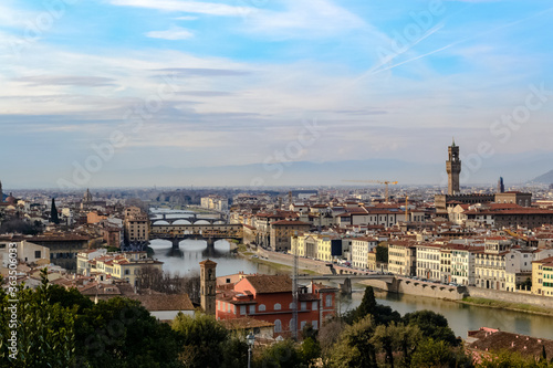 A view of the city of Florence seen from the ''Piazzale Michelangelo'' © eugpng