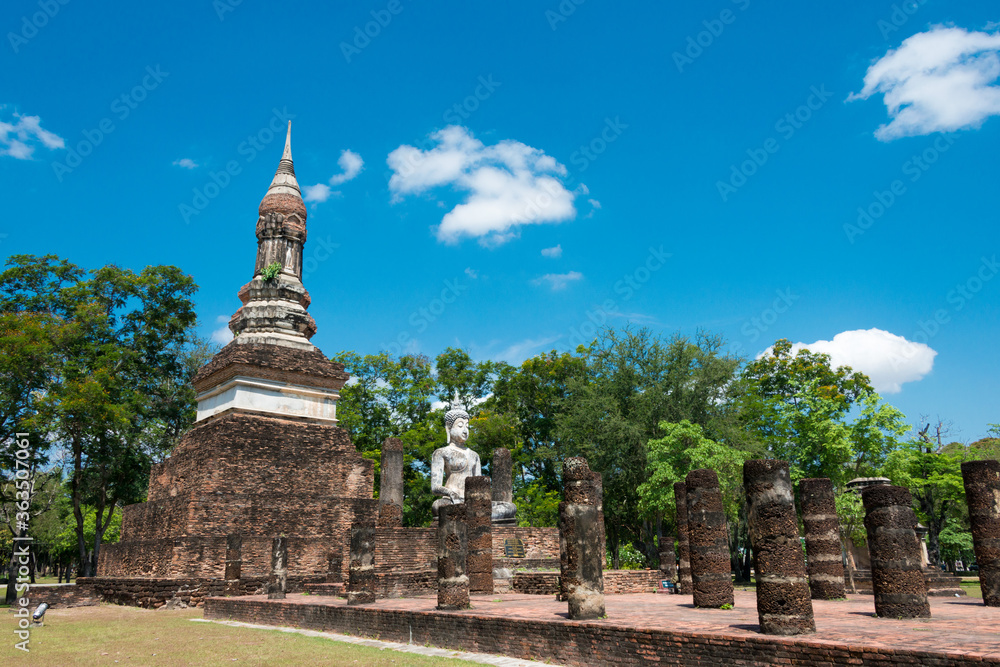 Wat Traphang Ngoen in Sukhothai Historical Park, Sukhothai, Thailand. It is part of the World Heritage Site-Historic Town of Sukhothai and Associated Historic Towns.