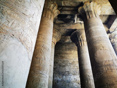 columns in the temple of luxor egypt