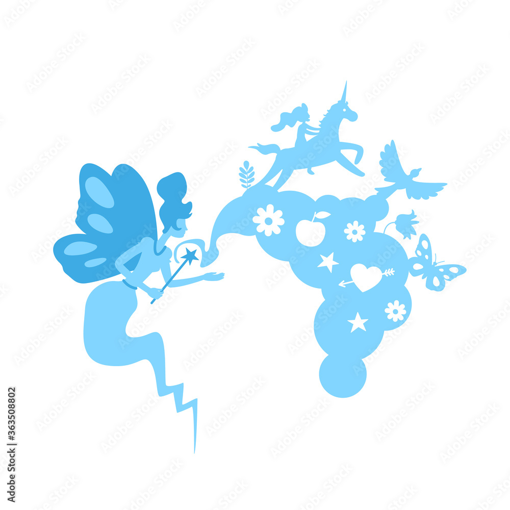 Fairy tale flat concept vector illustration Fairy tale flat concept vector illustration