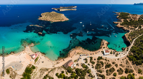 Cala Conta beach, Ibiza island. Spain.