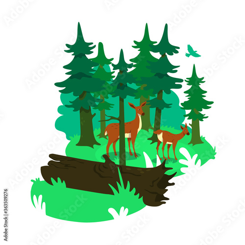 National park 2D vector web banner, poster