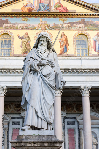 Canvas Print Basilica church of Saint Paul outside the Walls, Rome, Italy