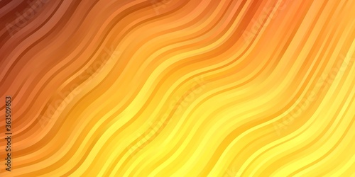 Light Orange vector background with curved lines. Colorful illustration in circular style with lines. Pattern for websites, landing pages.