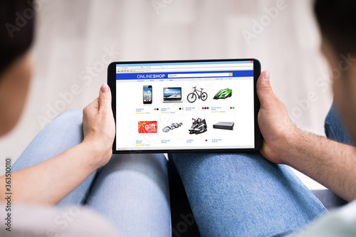 Couple Shopping Electronics Online