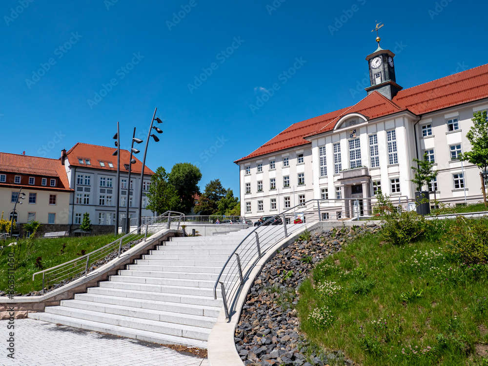 Rathaus von Zella-Mehlis in Thüringen Deutschland