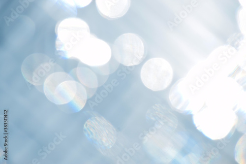 Bokeh, blur from glass and curtains in a room, Bangkok, Thailand.