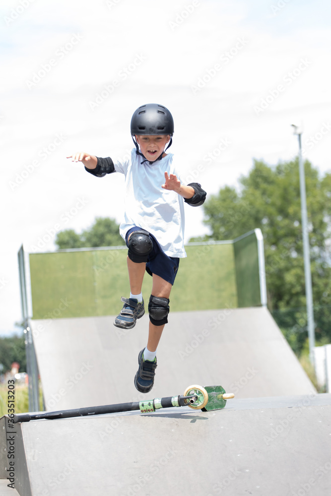 Fall while jumping.