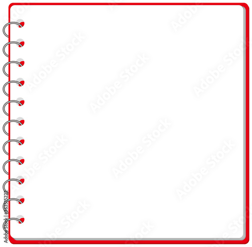 スケッチブック リングノート フレーム イラスト ベクター