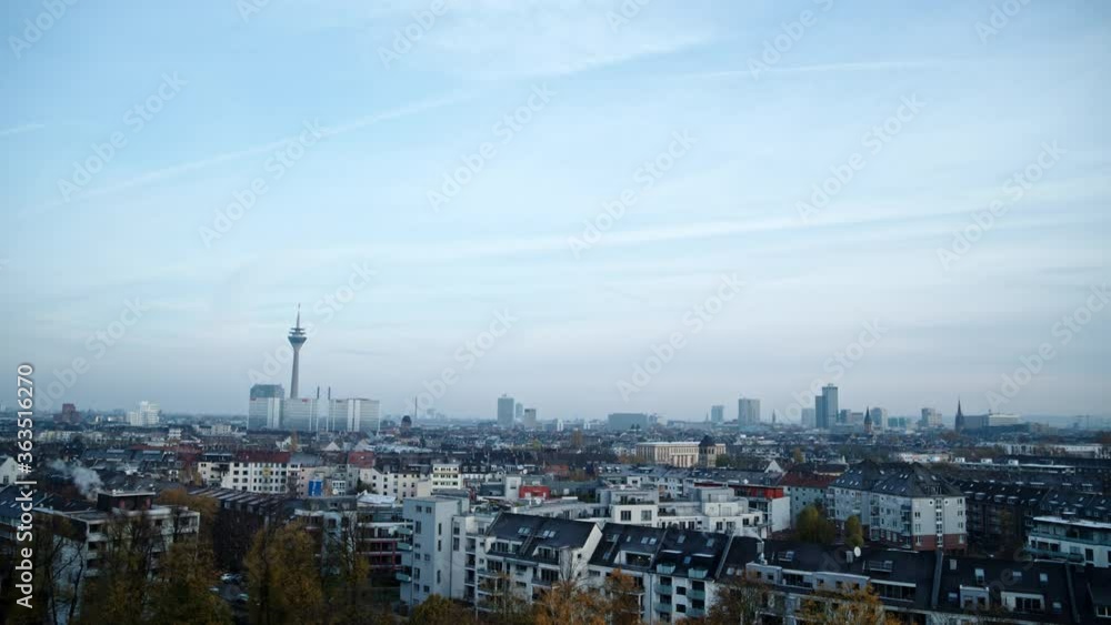 Sternwartpark and cityscape view, Duesseldorf, North Rhine-Westphalia, Germany Sternwartpark and cityscape view, Duesseldorf, North Rhine-Westphalia, Germany