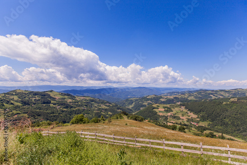 Beautiful nature landscape panoramic view