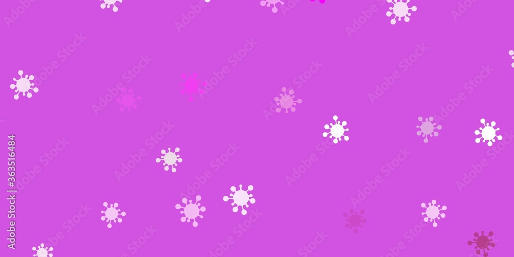 Light purple vector backdrop with virus symbols. Light purple vector backdrop with virus symbols.