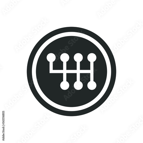 Car gear stick icon