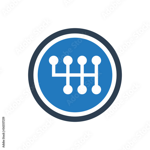 Car gear stick icon