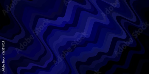 Dark Purple vector layout with wry lines. Abstract illustration with bandy gradient lines. Template for your UI design.