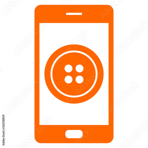 Knopf und Smartphone
