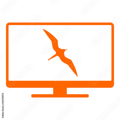 Fregattvogel und Monitor