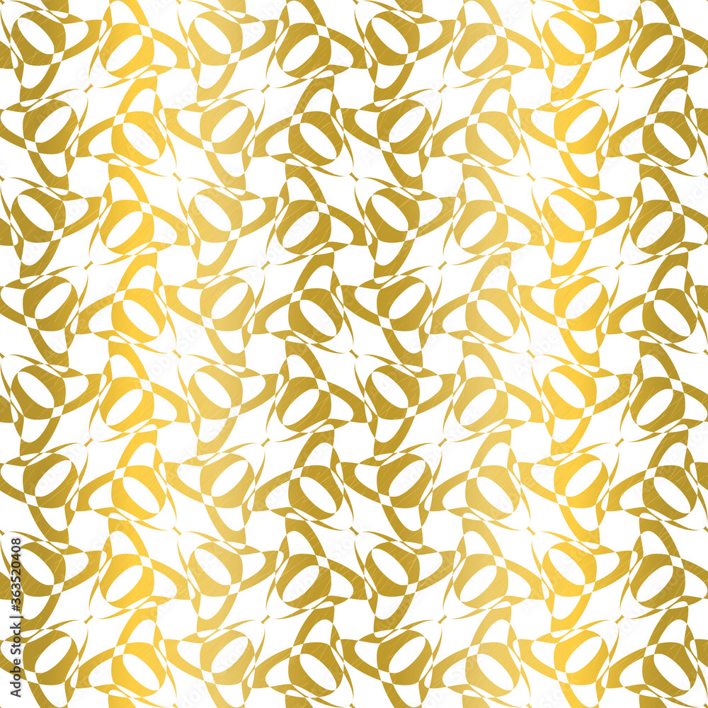 Gold tulips on a white background. Simple geometric all over motif. Vector seamless pattern in minimal style. Exquisite print for high fashion fabric, interiors and wallpaper. Gold tulips on a white background. Simple geometric all over motif. Vector seamless pattern in minimal style. Exquisite print for high fashion fabric, interiors and wallpaper.