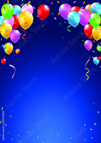 Blue Holiday and Party Background . Isolated Vector Elements