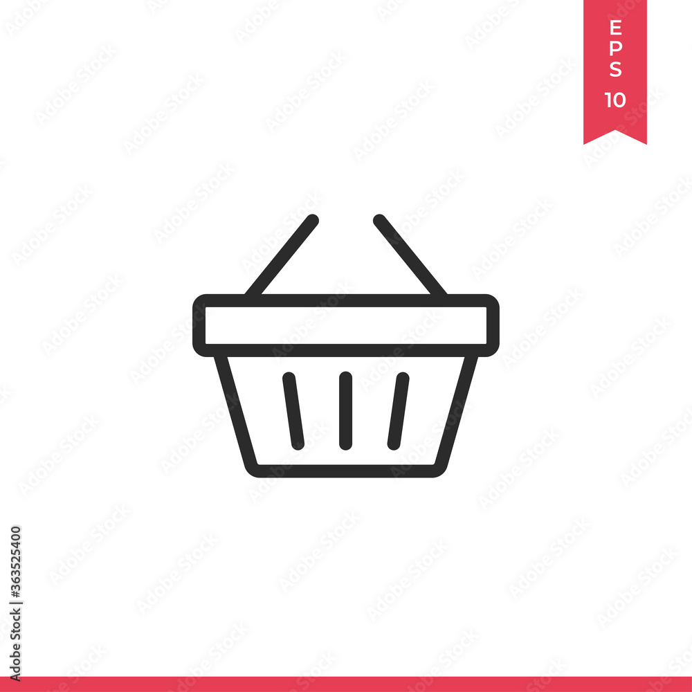 Shopping icon vector. Basket sign Shopping icon vector. Basket sign