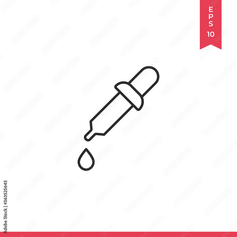 Dropper icon vector. Pipette sign Dropper icon vector. Pipette sign