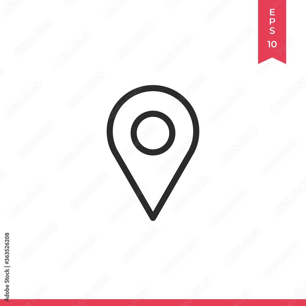 Location icon vector. Pin sign Location icon vector. Pin sign