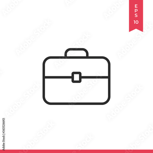 Briefcase icon vector. Suitcase sign