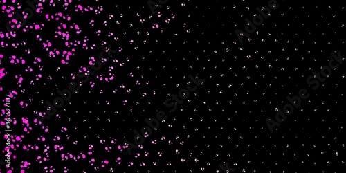 Dark pink vector pattern with abstract shapes.