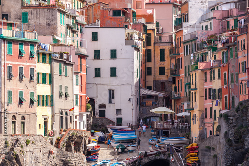 Riomaggiore is town in cinque terra Italy