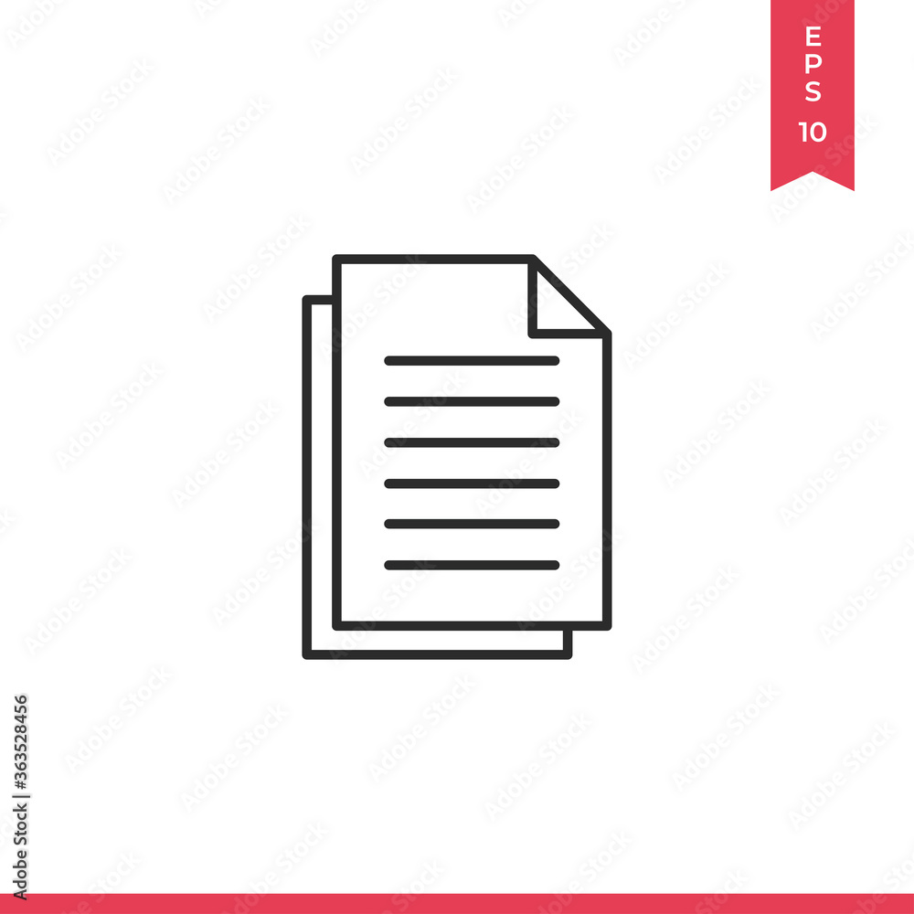 Document icon vector. File sign Document icon vector. File sign