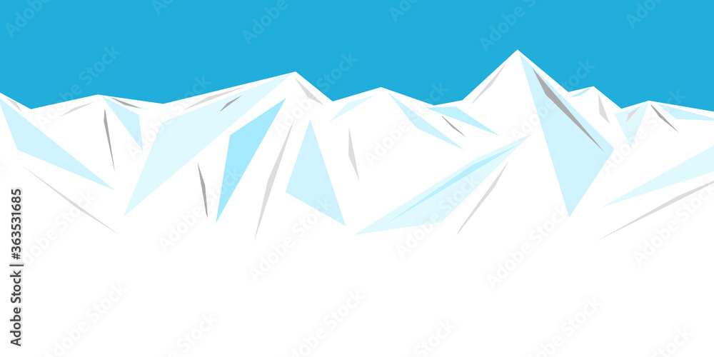 Illustration Of An Ice Mountain Range Snow Mountain Iceberg Or Ice Composed Of Geometric Patterns Cool Background 幾何学模様で構成される氷山脈 雪山 氷山または氷の イラスト ひんやり背景 Stock Illustration Adobe Stock