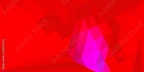 Light pink, red vector gradient polygon layout.