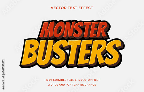 Monster editable text effect