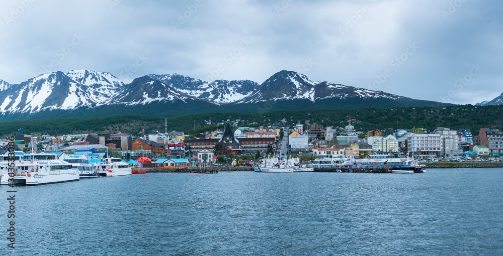 Harbour, Ushuaia city, Tierra del Fuego archipelago, Argentina, South America, America
