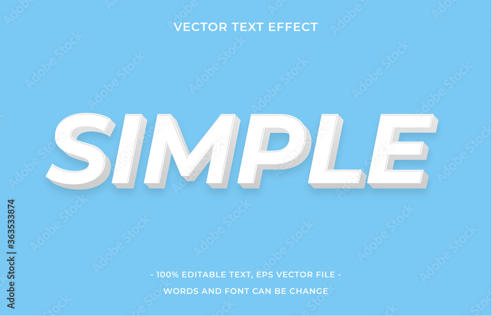 Simple editable text effect Simple editable text effect