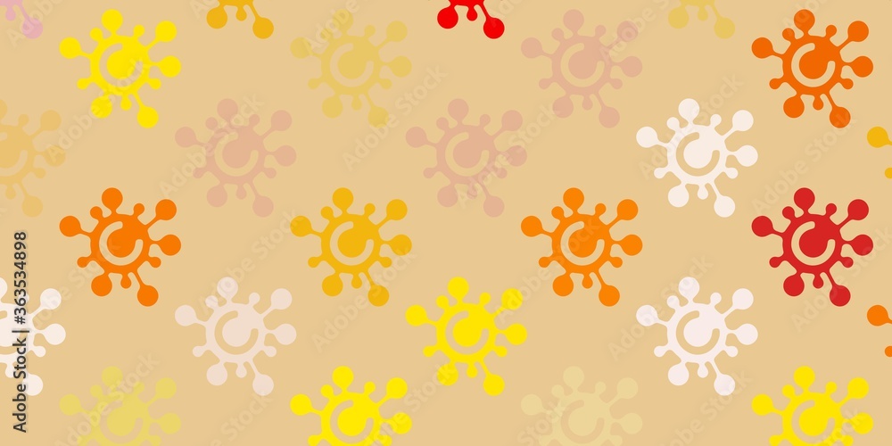 Light Brown vector pattern with coronavirus elements. Light Brown vector pattern with coronavirus elements.