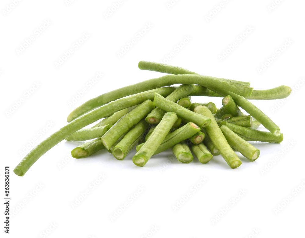 Yardlong bean isolated on white background Yardlong bean isolated on white background