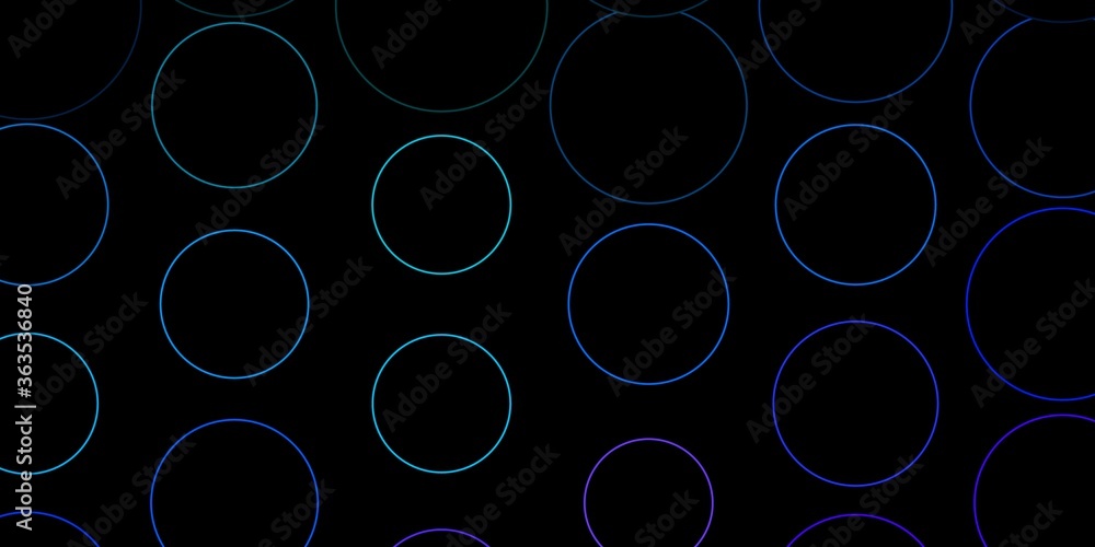 Dark Blue, Red vector background with bubbles. Abstract colorful disks on simple gradient background. Pattern for booklets, leaflets.