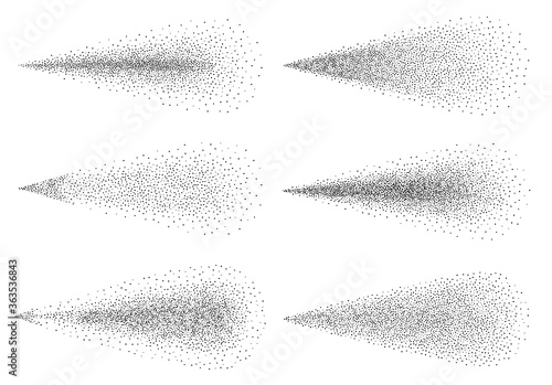 Halftone spray mist of dots. Water steam isolated. Vector illustration